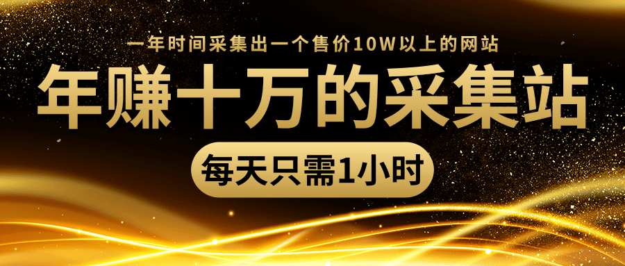 年赚十万的采集站，每天却只需要1小时，一年时间采集出一个售价10W以上的网站-八号资源库