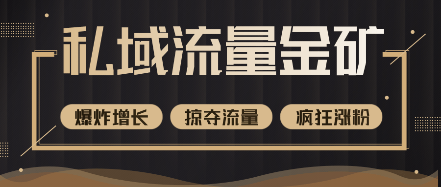 价值2200元私域流量的金矿，循环获取各大媒体精准流量，无限复制网红的精准流量！-八号资源库
