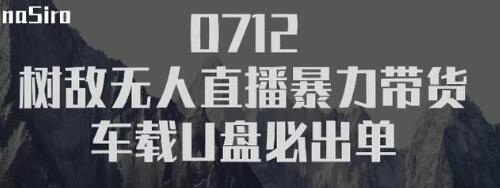 树敌‮习研‬社抖音无人直播暴力带货车载U盘必出单，单号单日产出300纯利润-八号资源库