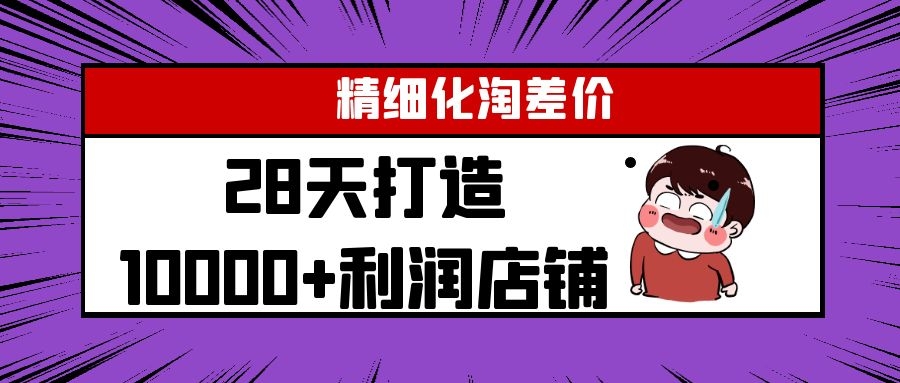 Yl精细化淘差价28天打造10000+利润店铺，精细化选品项目（附软件）-八号资源库