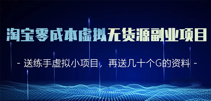 淘宝零成本虚拟无货源副业项目2.0 一个店铺可以产出5000左右的纯利润-八号资源库