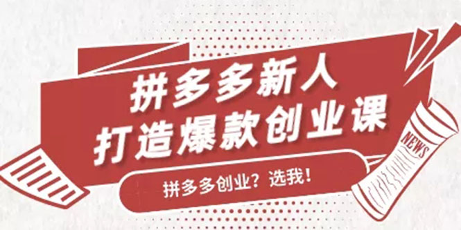 拼多多新人打造爆款创业课：快速引流持续出单，适用于所有新人-八号资源库