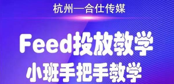 合仕传媒Feed投放教学，手把手教学，开车烧钱必须自己会-八号资源库