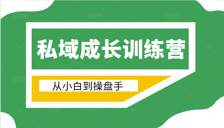 电商私域成长训练营，从小白到操盘手（价值999元）-八号资源库