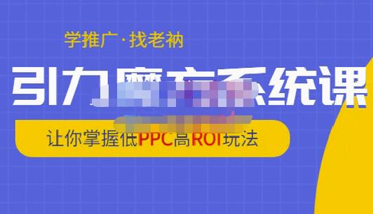老衲·引力魔方系统课，让你掌握低PPC高ROI玩法，价值299元-八号资源库