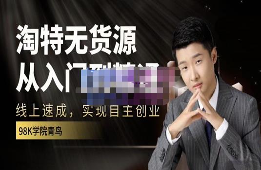 98k学院的淘特无货源线上速成课，从入门到精通，让你最小投入，最高回报-八号资源库