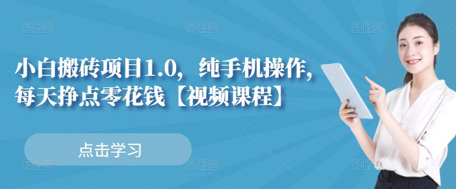 小白搬砖项目1.0，纯手机操作，每天兼职挣点零花钱-八号资源库