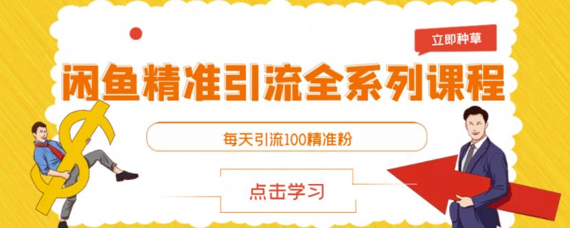 闲鱼精准引流全系列课程，每天引流100精准粉【视频课程】-八号资源库