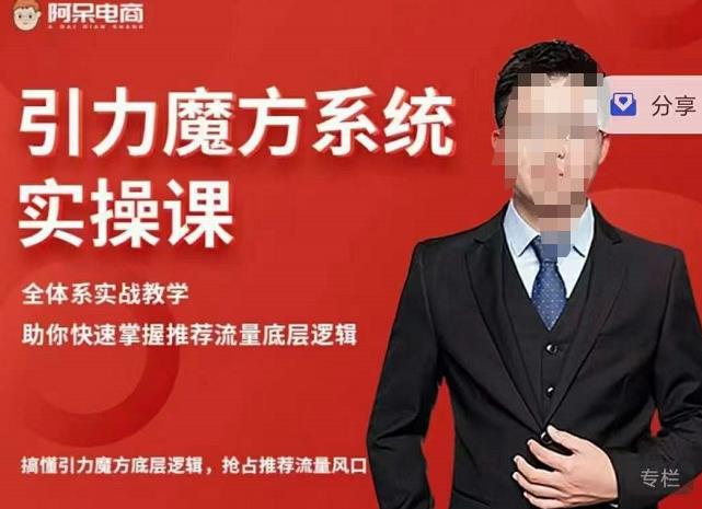阿呆-引力魔方系统实操课，全体系实战教学，助你快速掌握推荐流量底层逻辑-八号资源库