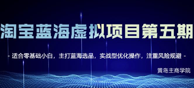 黄岛主淘宝虚拟无货源3.0+4.0+5.0，适合零基础小白，主打蓝海选品，实战型优化操作-八号资源库