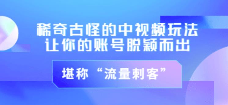 不讲李·稀奇古怪的冷门中视频冷门玩法，让你的账号脱颖而出，成为流量刺客！（图文+视频）-八号资源库