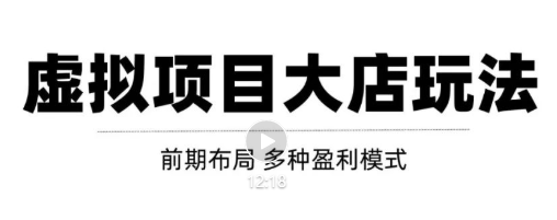 虚拟项目月入几万大店玩法分享，多店操作利润倍增（快速起店盈利）-八号资源库