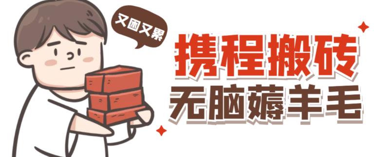 携程最新无脑薅羊毛低保玩法，后期稳定一天几十的收益，可多号放大收益-八号资源库