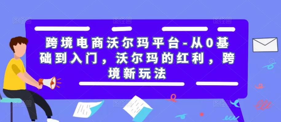 跨境电商沃尔玛平台-从0基础到入门，沃尔玛的红利，跨境新玩法-八号资源库