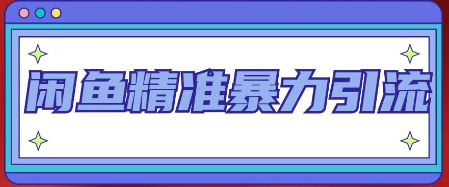 闲鱼精准暴力引流全系列课程，每天被动精准引流100+粉丝-八号资源库