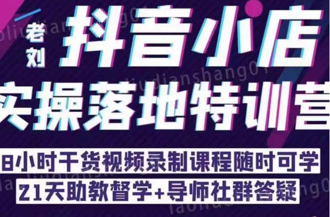 抖音小店实操落地特训营：抖音小店无货源精细化运营，抖店商品卡流量（22节）-八号资源库