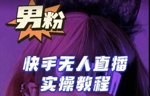 【男粉落地项目】零基础玩转男粉快手无人直播月入3w+，2023快手无人直播实操教程-八号资源库