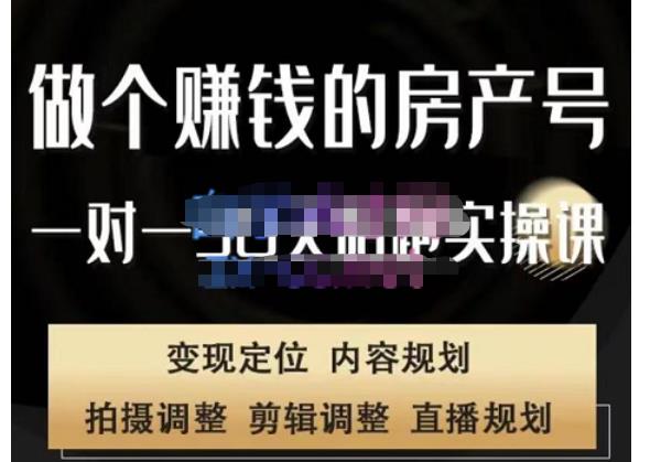 刘广标·同城房产号线上陪跑课，拍摄、剪辑、写文案、直播，做一个具有潜力价值的房产号-八号资源库