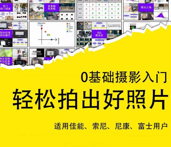 0基础摄影入门，轻松拍出好照片（适用佳能、索尼、尼康、富士用户）-八号资源库