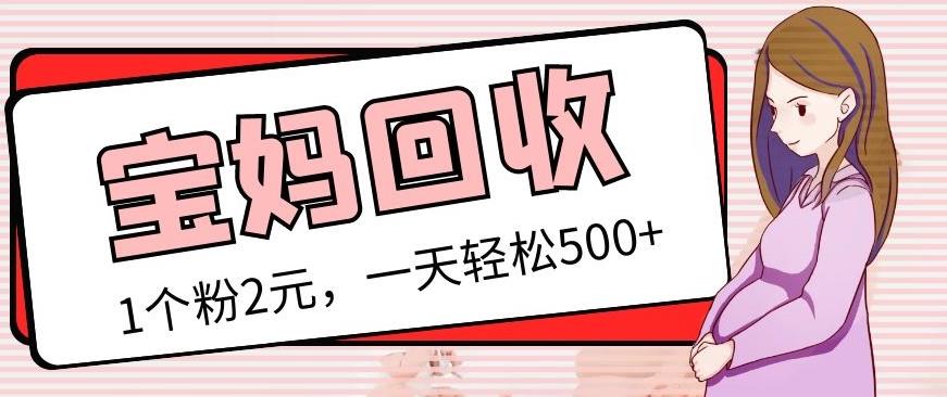 最新宝妈粉回收变现计划及胎教音乐高端变现玩法全套教程！（非老玩法）-八号资源库