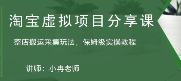 淘宝虚拟整店搬运采集玩法分享课：整店搬运采集玩法，保姆级实操教程-八号资源库