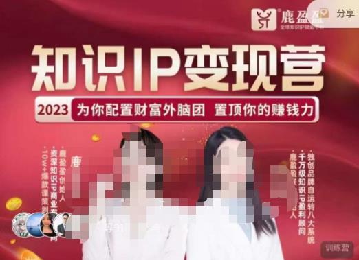 鹿盈盈-知识IP变现实操营，​普通人可复制的知识产品落地实操课，​带你打通知识IP变现底层逻辑-八号资源库
