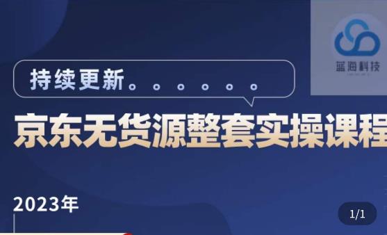 蓝七·2023京东店群整套实操视频教程，京东无货源整套操作流程大总结，减少信息差，有效做店发展-八号资源库
