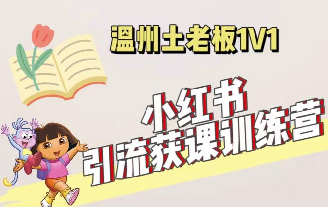 小红书1对1引流获客训练营：账号、内容、引流、成交（价值3999元）-八号资源库