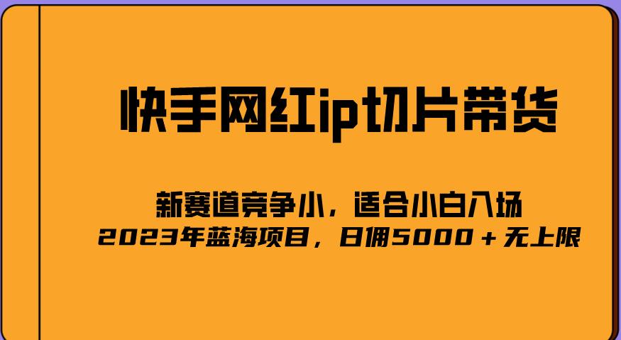 2023爆火的快手网红IP切片，号称日佣5000＋的蓝海项目，二驴的独家授权-八号资源库
