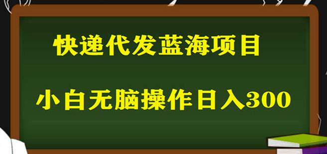 2023最新蓝海快递代发项目，小白零成本照抄也能日入300+-八号资源库
