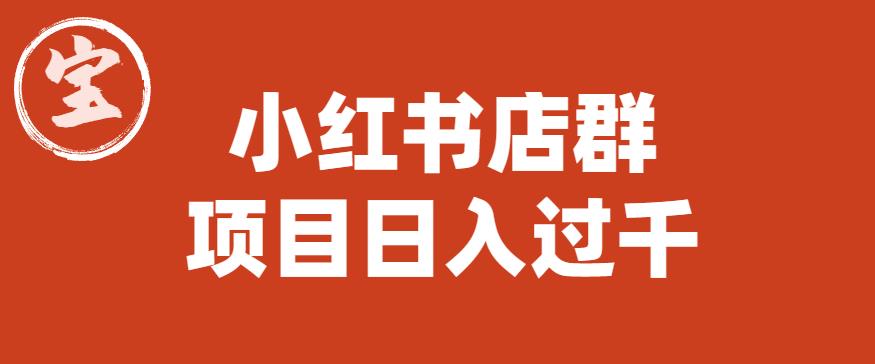 宝哥小红书店群项目，日入过千（图文教程）【揭秘】-八号资源库