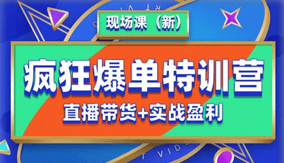 抖音短视频疯狂爆单特训营现场课（新）直播带货+实战案例-八号资源库