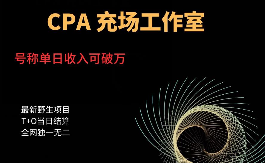 cpa充场工作室，号称单日收入10000+（揭秘）-八号资源库