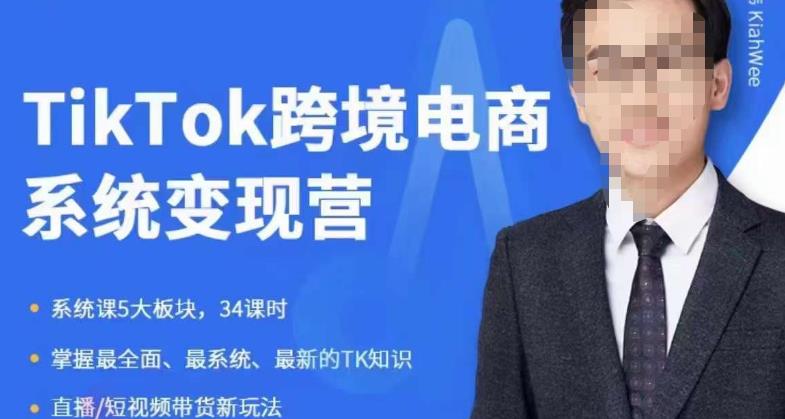 嘉伟5月新课《TiKToK跨境电商变现营》跨境电商系统传授TikTok玩法，从小白到高手，真正的电商实战课程-八号资源库