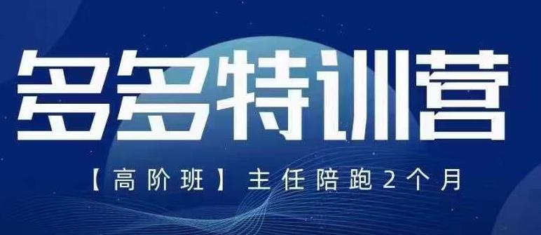 纪主任·5月最新多多特训营高阶班，玩法落地实操，多多全掌握-八号资源库