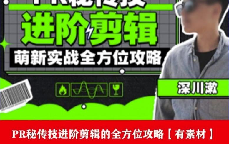 PR进阶剪辑培训班，让你快速成为剪辑大师12节视频课程+素材！-八号资源库