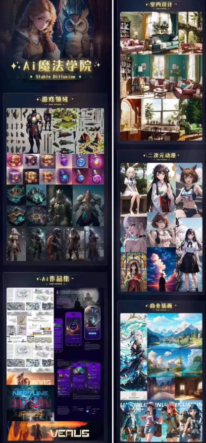 Ai魔法绘画 Stable Diffusion专业课高效辅助Ui/运营作品集0到精通系统课-八号资源库