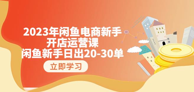 2023年闲鱼电商新手开店运营课：闲鱼新手日出20-30单（18节-实战干货）-八号资源库