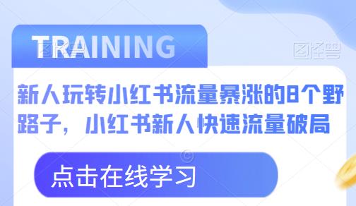 新人玩转小红书流量暴涨的8个野路子，小红书新人快速流量破局-八号资源库