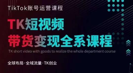 Tiktok运营线上训练营，引流爆单，急速涨粉，Tiktok短视频玩法大揭秘-八号资源库