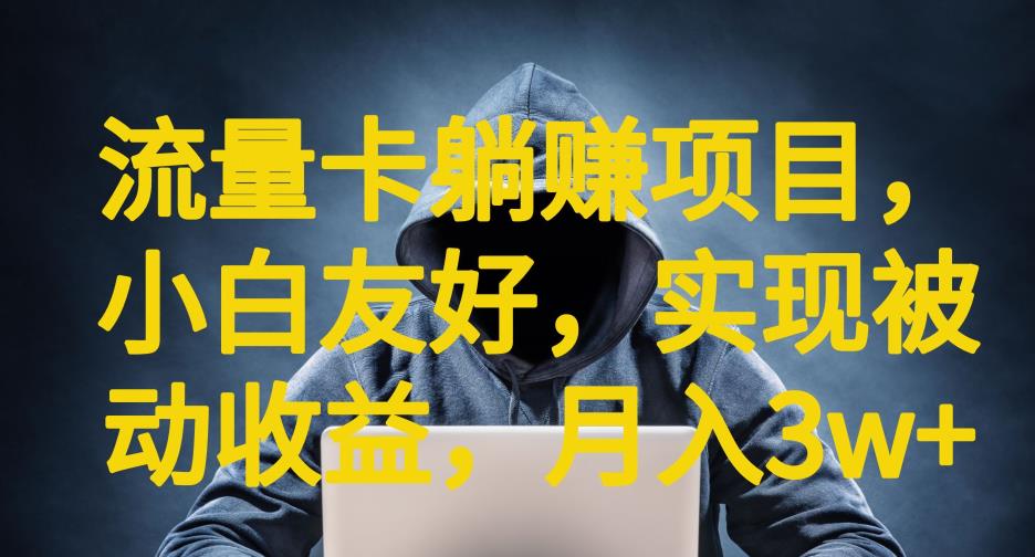 流量卡躺赚项目，小白友好，开设后台，实现被动收益，只要出卡，就能一直赚钱，利润高昂【揭秘】-八号资源库
