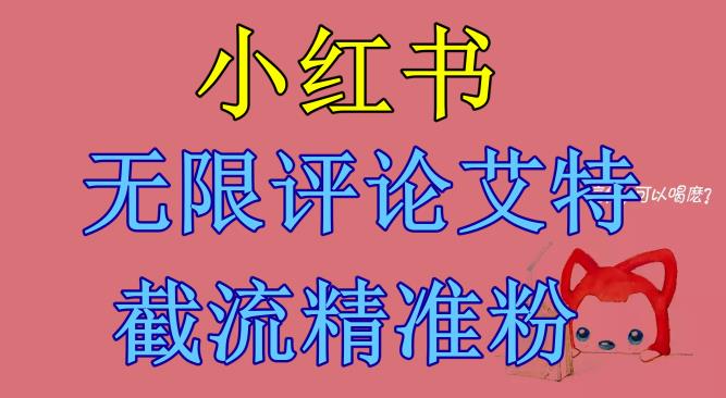 小红书无限评论艾特截流精准粉（软件+教程）-八号资源库