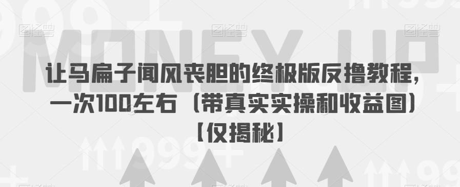 让马扁子闻风丧胆的终极版反撸教程，一次100左右（带真实实操和收益图）【仅揭秘】-八号资源库
