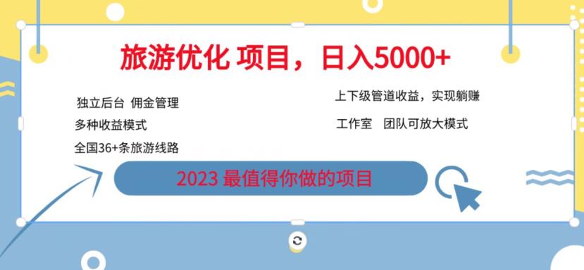 7.22旅游项目最新模式，独立后台+全国35+线路，日入5000+【揭秘】-八号资源库