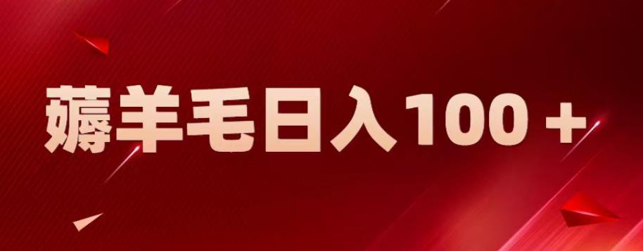 新平台零撸薅羊毛，一天躺赚100＋，无脑复制粘贴【揭秘】-八号资源库
