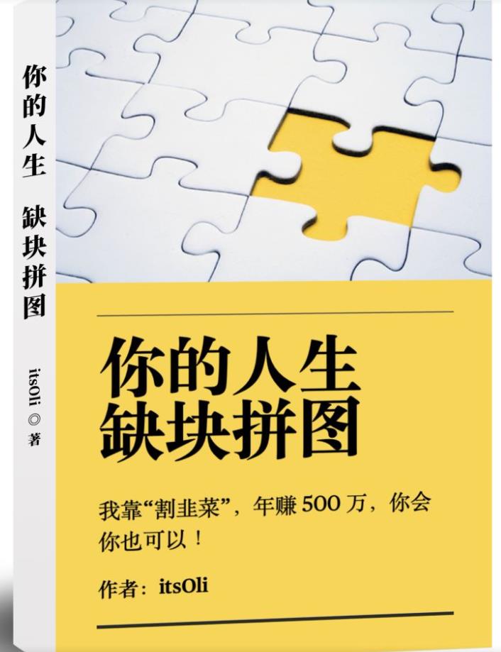 某高赞电子书《你的人生，缺块拼图——我靠“割韭菜”，年赚500万，你会你也可以》-八号资源库