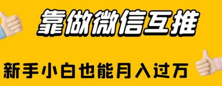 靠做微信互推，新手小白也能月入过万【揭秘】-八号资源库