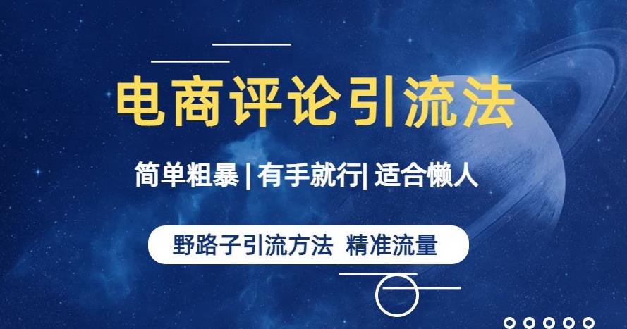 简单粗暴野路子引流-电商平台评论引流大法，适合懒人有手就行【揭秘】-八号资源库
