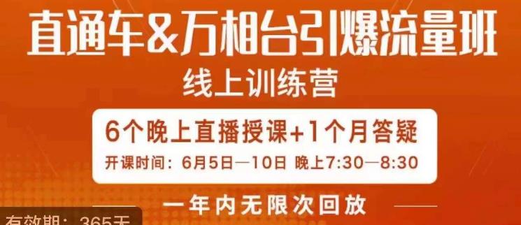直通车&万相台引爆流量班，6天打通你开直通车·万相台的任督二脉-八号资源库