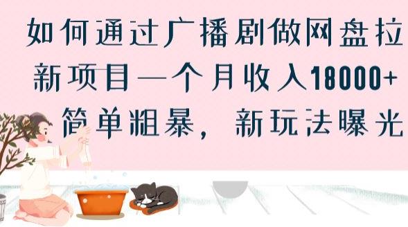如何通过广播剧做网盘拉新项目一个月收入18000+，简单粗暴，新玩法曝光【揭秘】-八号资源库